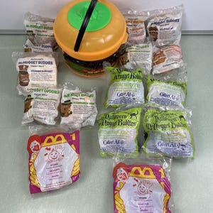 Vintage McDonald&#39;s McNugget Nugget Buddies Veel nieuw speelgoed Halloween-emmer jaren 90