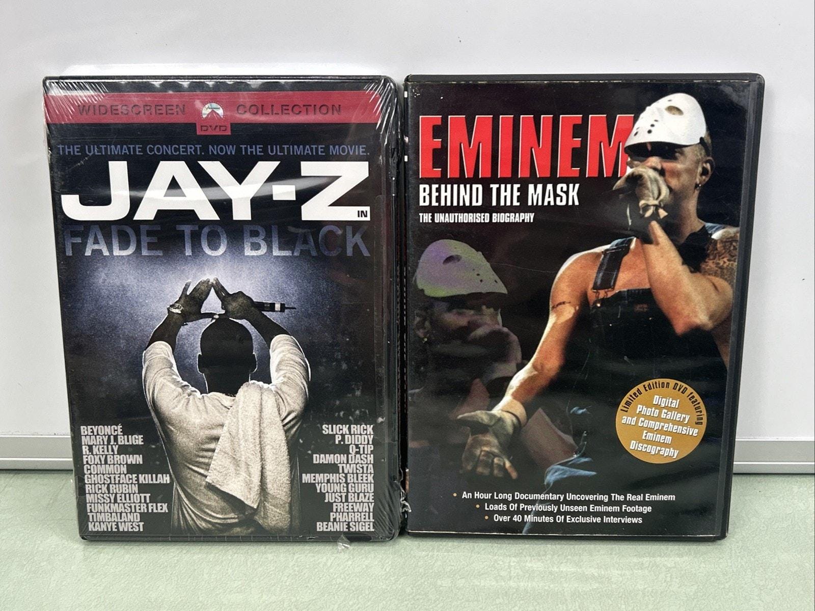 Eminem Jay-z Rap Artist Music DVD Lot Behind the Mask & Fade to