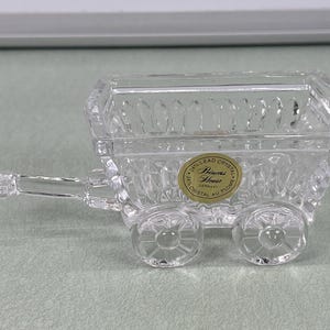 Wózek kryształowy Vintage Princess House 24% ze szkła ołowiowego, talerzyk na drobiazgi 4,5"
