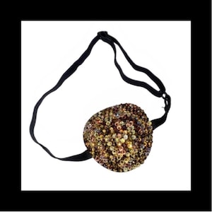 Gold Mix Crystal Decorative Eye Patch