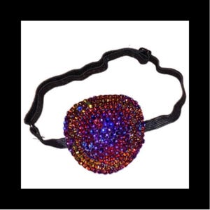 Meridian Blue Crystal Decorative Eye Patch