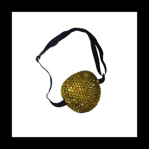 Yellow Crystal Decorative Eye Patch