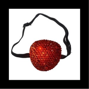Orange Crystal Decorative Eye Patch