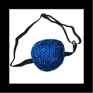 Capri Blue Crystal Decorative Eye Patch