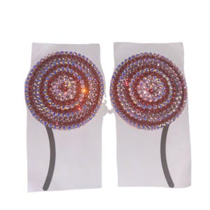 Circles Pink Mix Crystals Pasties Extra Large Size