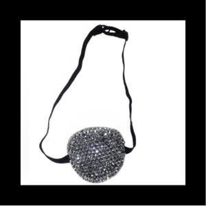 Platinum Silver Decorative Eye Patch