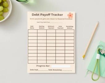 Debt Payoff Tracker Printable
