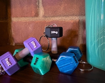 Dumbbell Keychain - 3D Printed