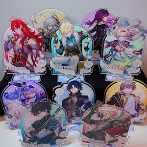 HONKAI STAR RAIL Acrylic Standee, Honkai stair rail figurine and collectible, Honkai Desk Decor of Sunday, Lunae, Boothill, Firefly hsr gift