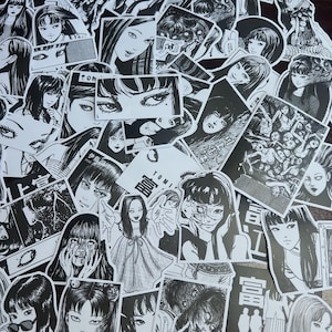 Adesivo de mangá TOMIE KAWAKAMI, diversos adesivos de mangá de anime à prova d'água para garrafa de água, laptop, caderno, capa de telefone, estampas de anime de mangá