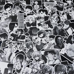Adesivo de mangá ANIME GHOUL, diversos adesivos de mangá de anime à prova d'água para garrafa de água, laptop, caderno, capa de telefone, impressões de anime de mangá