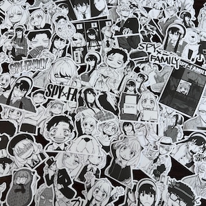 Adesivo de mangá SPY FAMILY, diversos adesivos de mangá de anime à prova d'água para garrafa de água, laptop, caderno, capa de telefone, estampas de mangá de anime