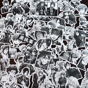 Adesivo de mangá BLACK BUTLER, diversos adesivos de mangá de anime à prova d'água para garrafa de água, laptop, caderno, capa de telefone, estampas de anime de mangá