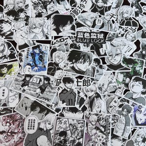 Adesivo de mangá de ANIME, adesivos de mangá de anime à prova d'água sortidos de futebol azul para garrafa de água, laptop, caderno, capa de telefone, impressões de anime de mangá