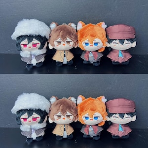 BSD anime plushie, Anime plush key charm for bags and keys, Chibi Anime plushies, Gift for anime lovers, atsushi, osamu, chuyya, cute charms
