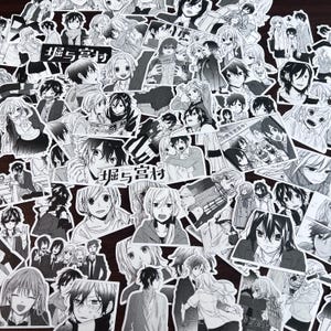 Adesivo de anime e mangá, diversos adesivos de anime e mangá à prova d'água para garrafa de água, laptop, caderno, capa de telefone, estampas de mangá e anime