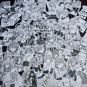 Adesivo de mangá RE:ZERO, diversos adesivos de mangá de anime à prova d'água para garrafa de água, laptop, caderno, capa de telefone, estampas de mangá de anime, re zero