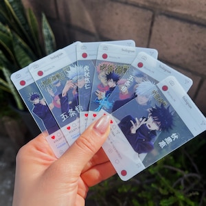 Cartes-photos pvc JJK, cartes-photos pvc anime jjk, cartes et cartes-photos lomo anime jjk, cartes-photos PVC étanches et anime de collection