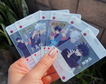 JJK pvc photocards, jjk anime pvc photo cards, anime lomo cards and photocards, waterproof pvc photocards and anime collectible