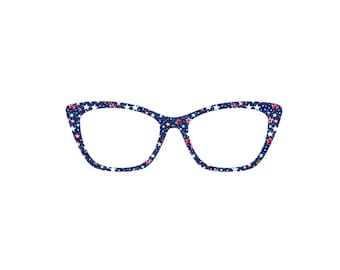 Magnetic Glasses topper Red White and Blue Patriotic 19