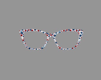 Magnetic Glasses topper Red White and Blue Patriotic 32