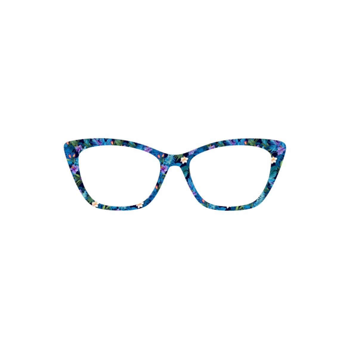 Magnetic Glasses topper neon tropical flowers 8