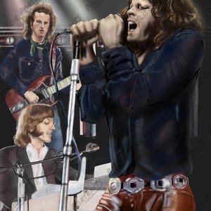 Jim Morrison and the Doors Classic Rock Portrait Poster