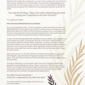 Cartas para mi hijo: un regalo a medida para los futuros padres