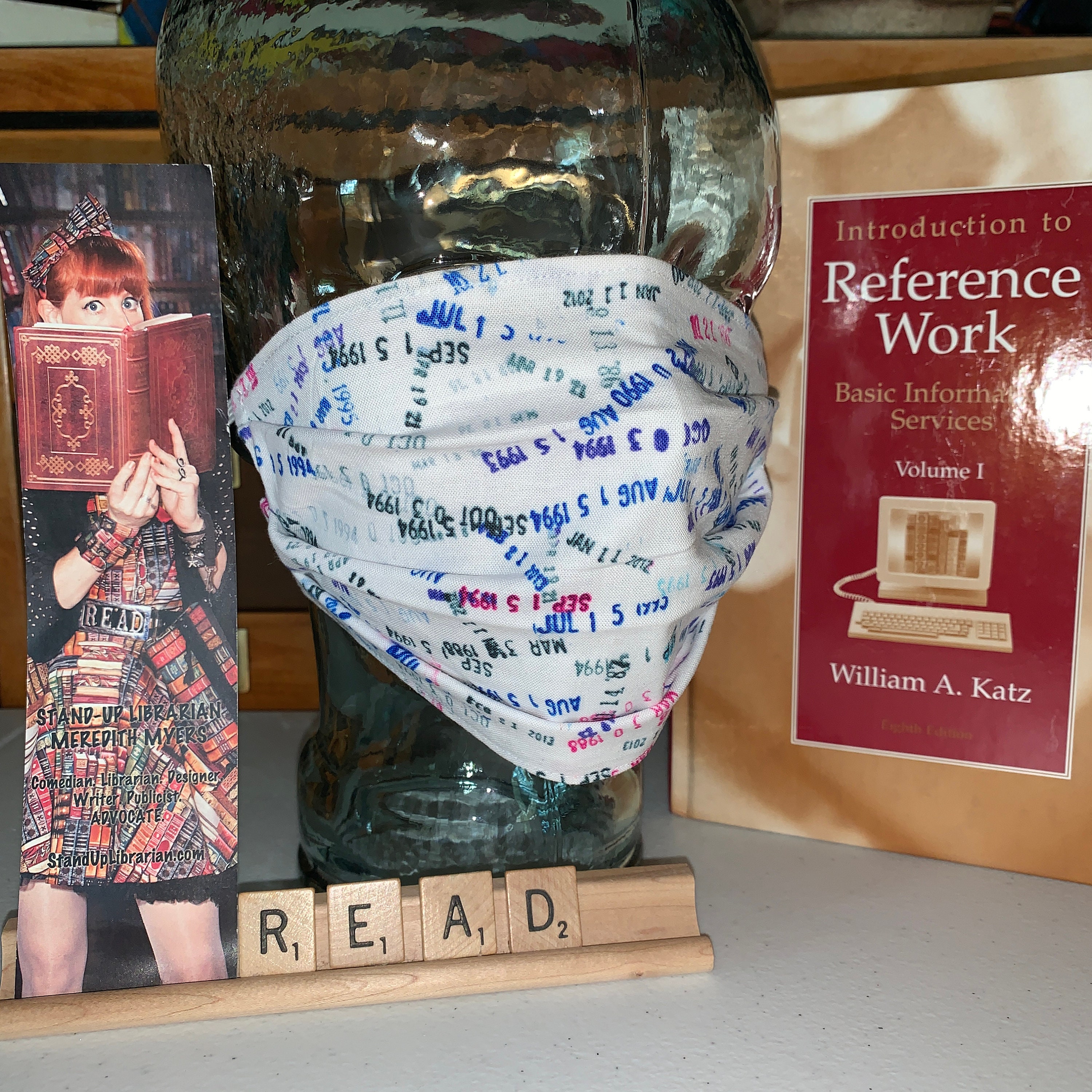 Library Stamp Face Mask