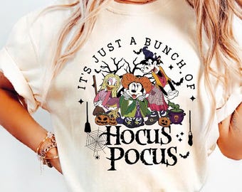 Comfort Colors Disney Halloween Hocus Pocus Shirt, Mickey and Friends Halloween Shirt, Spooky Season Shirt,Pumpkin Shirt, Disney Spooky Tee