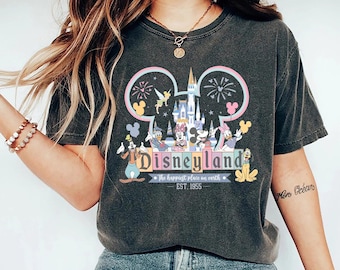 Disneyland Est 1955 Comfort Colors Shirt, Mickey and Friends Shirt, The Happiest Place On The Earth Shirt, Disneyland Family Shirts