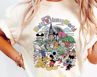 Retro Walt Disneyworld Comfort Colors Shirt, Vintage Disneyworld Shirt, Mickey And Friends Shirt, Retro Disney Shirt, Disney 2025 Trip Shirt