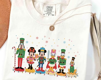 Mickey and Friends Nutcracker Comfort Colors Shirt, Disney Christmas Family Shirt, Xmas Holiday Outfit, Disneyland Christmas Trip Tee