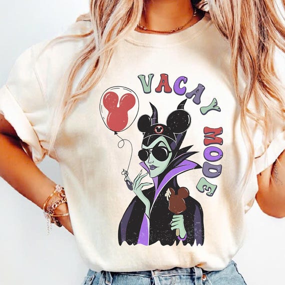 Comfort Colors Maleficent Vacay Mode Shirt, Funny Disney Villains T-shirt, Disneyworld Wdw Tee, Funny Disney Outfit, Disney Family Trip Tee