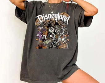 Vintage Disneyland Halloween Trick Or Treat Shirt, Disney Mickey & Friends Halloween Comfort Colors Shirt, Spooky Season Pumpkin Shirt