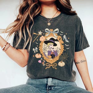 Coquette Bow Disney Princess Halloween Cinderella Comfort Colors Shirt, Walt Disney Princess Tee, Disney Princess Halloween Baby Tee