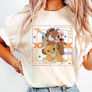 Retro 90s Disney Lion King Simba And Timon Comfort Colors Shirt, Vintage Lion King Shirt, Hakuna Matata Retro Shirt, Disney Family Shirts