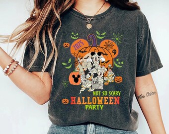 Comfort Colors Mickey's Not So Scary Halloween Party Shirt, Halloween Family T-Shirt, Disney Halloween Shirt, Mickey and Friends Shirt