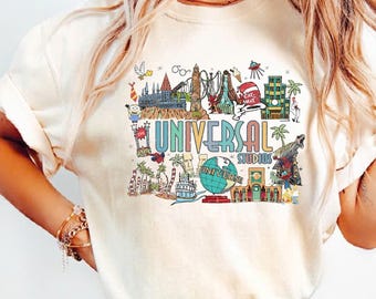 Vintage Epic Universe Est 2025 Shirt, Universal Studios Comfor Colors Shirt, Retro Walt Disney Wolrd Tee, Orlando Park Epic Universe Shirts