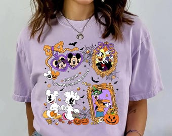 Comfort Colors Disney Mickey Halloween Coquette Shirt, Disney Halloween Trip Shirt, Disneyland Halloween Tee, Mickey and Friends Halloween T