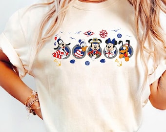 Disney Mickey And Co Cruise Comfort Colors Shirt, Mickey And Minnie Cruising T-shirt, Disney Vacation, Disney Cruise, Family Matching Tee