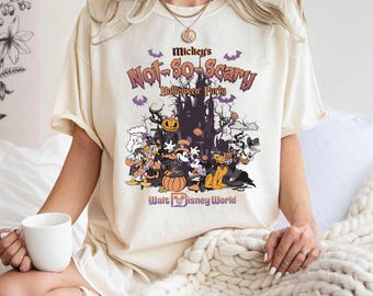 Comfort Colors Mickey's Not So Scary Halloween Party Shirt, Halloween Family T-Shirt, Disney Halloween Shirt, Mickey and Friends Shirt