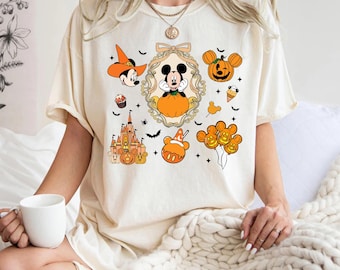Comfort Colors Disney Mickey Halloween Shirt, Spooky Season Shirt, Halloween Pumpkin Shirt, Disneyland Halloween Trip Shirt, Halloween Party