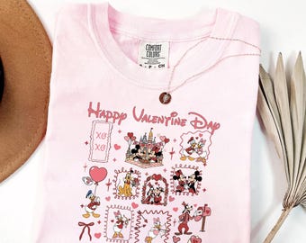 Coquette bows Mickey and Friends Disney Valentine Shirt, Happy Valentine's Day 2025, WDW Disneyland Valentine Gift For Her Matching Tee