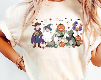 Comfort Colors You've Got A Friend In Me Shirts, Disney Toy Story Halloween Shirt, Buzz Lightyear Pumpkin Halloween Tee, Disney Family Shirt