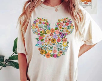 Flower Mickey Shirt, Disney Garden Festival Shirt, Mickey Comfort Colors  Shirt, Floral Disney Shirt, Floral Mickey Shirt, Gardener Gift