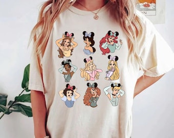 Disney Princess Comfort Colors Shirt, Watercolor Princess Shirt, Disney Trip Shirt, Cute Disney Princess Shirt, Disneyworld Princess Shirt