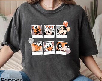 Vintage Disney Mickey Polaroid Comfort Colors Shirt, Mickey and Friends Shirt, Disneyland Tee, Disneyworld Shirt, Disney Family Trip Shirts