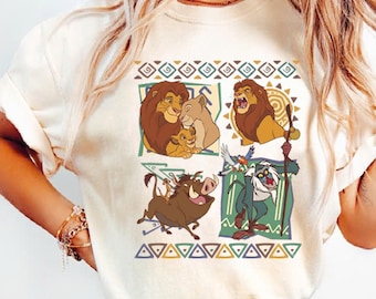 Comfort Colors Retro 90s Disneyland Lion King Simba And Timon Shirt, Vintage Lion King Shirt, Hakuna Matata Shirt, Disneyland Trip Shirt