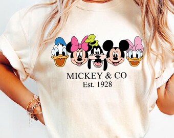Comfort Colors Mickey & Co 1928 Shirt, Vintage Disney Shirt, Disneyworld Shirts, Family Mickey And Friends Shirt, Disney Family Shirt